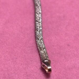 Sterling silver flat chain bracelet